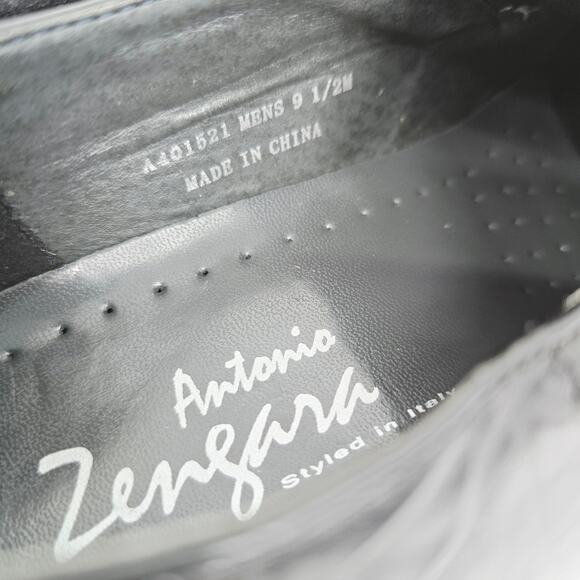 Antonio Zengara Men\'s Funky Dress Shoes Leather Black 9.5 main image 4